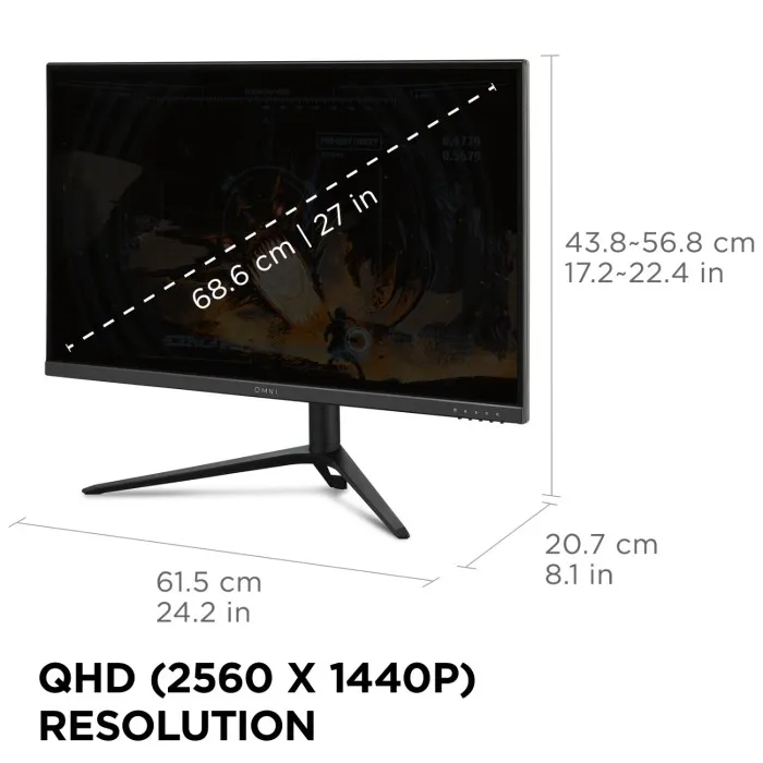 23mon-con1081-eig_vx2728j-2k-04 Monitor Gamer ViewSonic VX2728J-2K 27" 2K QHD | 180Hz | 0.5ms | Panel IPS | FreeSync Premium | G-Sync Compatible | HDMI + DisplayPort - Imagen 6
