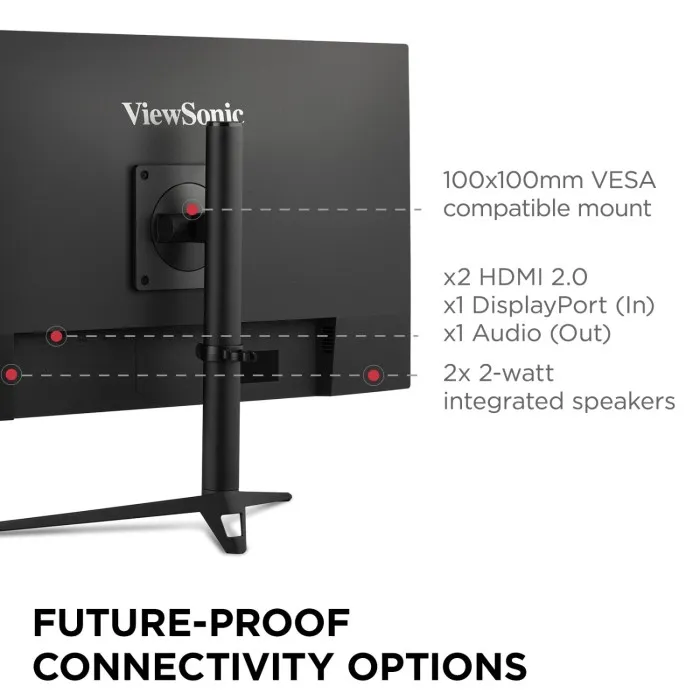 23mon-con1081-eig_vx2728j-2k-05 Monitor Gamer ViewSonic VX2728J-2K 27" 2K QHD | 180Hz | 0.5ms | Panel IPS | FreeSync Premium | G-Sync Compatible | HDMI + DisplayPort - Imagen 5