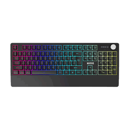 Teclado Gamer Membrana | Marvo K660 | USB | Retroiluminado RGB 6 Modos | Anti-Ghosting