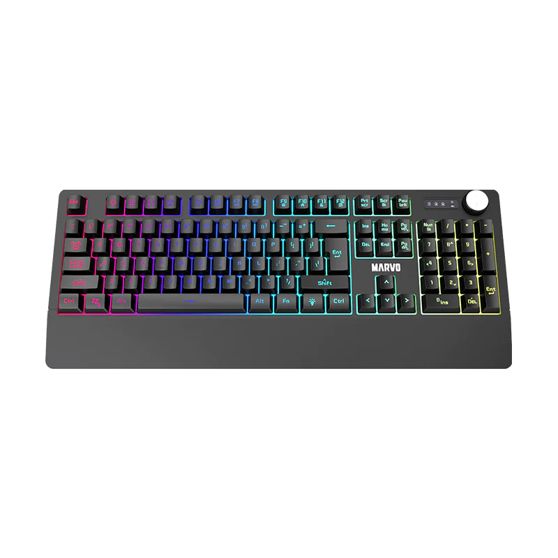 6932391925720 2 Teclado Gamer Membrana | Marvo K660 | USB | Retroiluminado RGB 6 Modos | Anti-Ghosting - Imagen 2