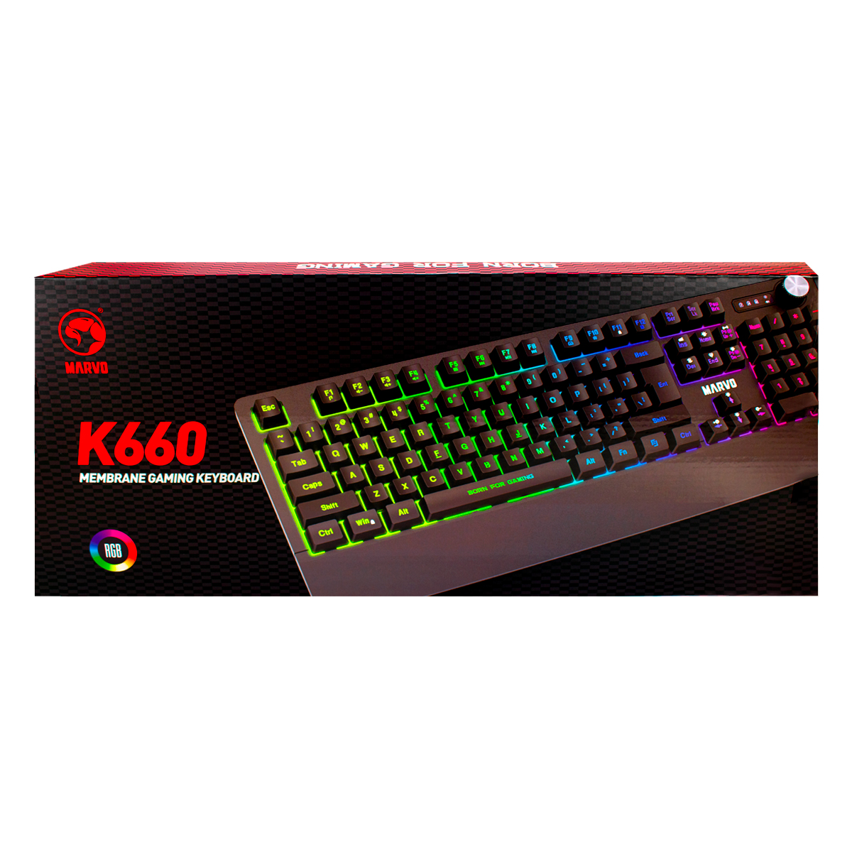 6932391925720 5 Teclado Gamer Membrana | Marvo K660 | USB | Retroiluminado RGB 6 Modos | Anti-Ghosting - Imagen 5