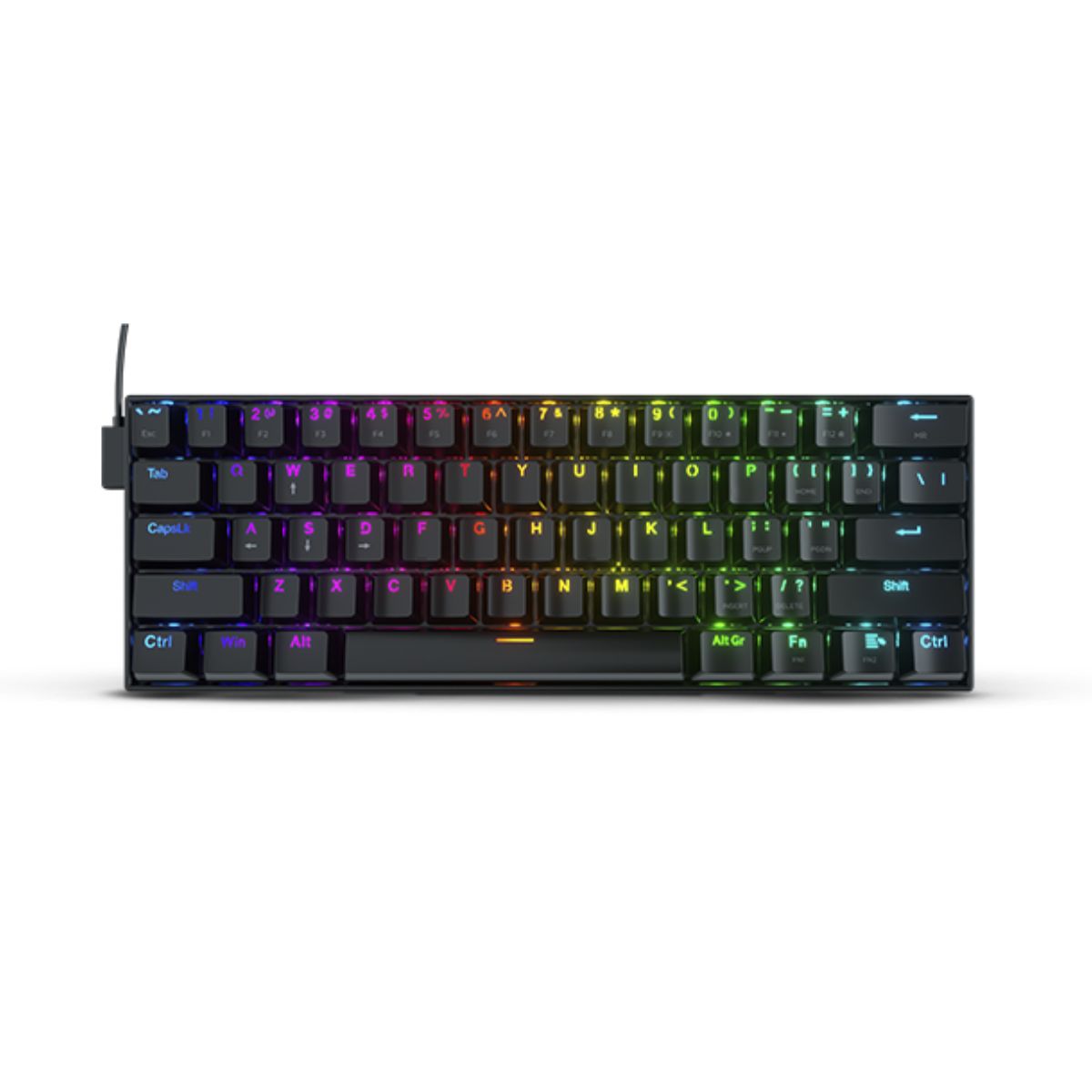 xr:d:DAFLB95rv0E:80,j:8364717840013826925,t:23102814 Teclado Gamer | Redragon Dragonborn K630RGB-SP | Negro | Mecánico | Compacto 60% | Switch Red | RGB