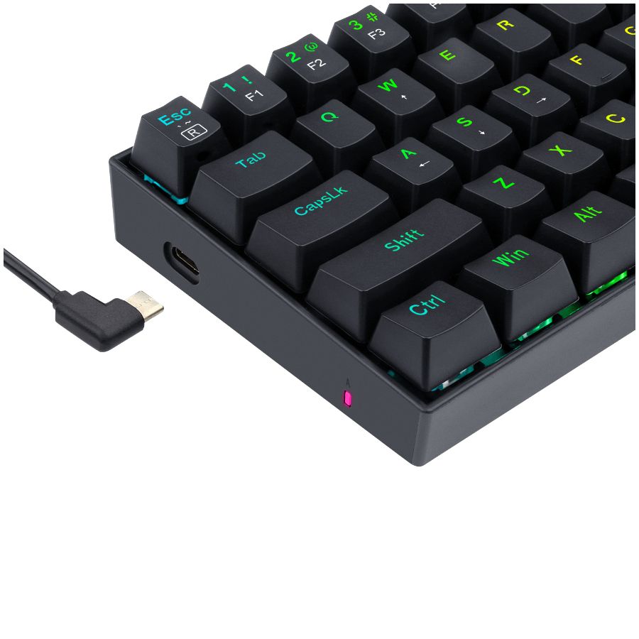 6950376713117 5 Teclado Gamer | Redragon Dragonborn K630RGB-SP | Negro | Mecánico | Compacto 60% | Switch Red | RGB - Imagen 5
