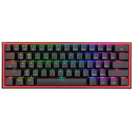 Teclado Gamer | Redragon Fizz Pro K616-RGB | Mecánico | Inalámbrico | 3 Modos | RGB | Switch Red | 60% | Negro Teclado Gamer | Redragon Fizz Pro K616-RGB | Mecánico | Inalámbrico | 3 Modos | RGB | Switch Red | 60% | Negro
