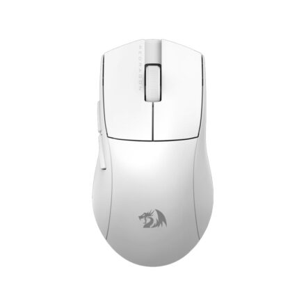 Mouse Gamer Redragon King 4K Pro Inalámbrico Blanco | 26 000 DPI | 3 Modos (USB-C / 2.4GHz / Bluetooth) | 49g