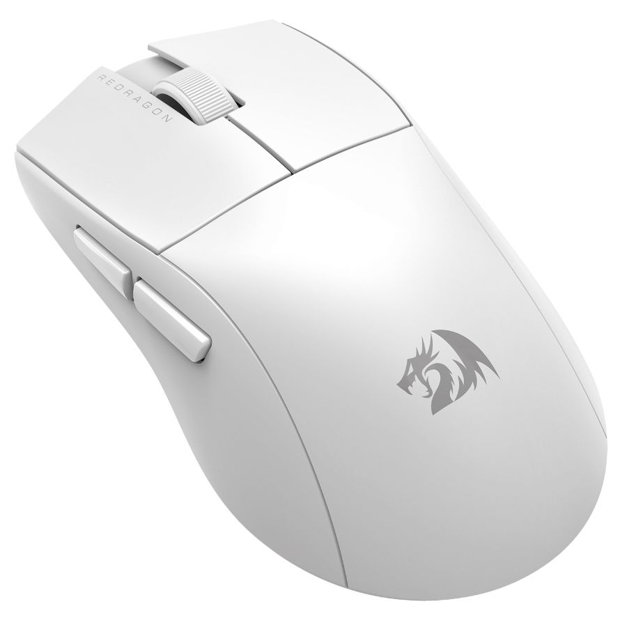6950376722126 3 Mouse Gamer Redragon King 4K Pro Inalámbrico Blanco | 26 000 DPI | 3 Modos (USB-C / 2.4GHz / Bluetooth) | 49g - Imagen 3