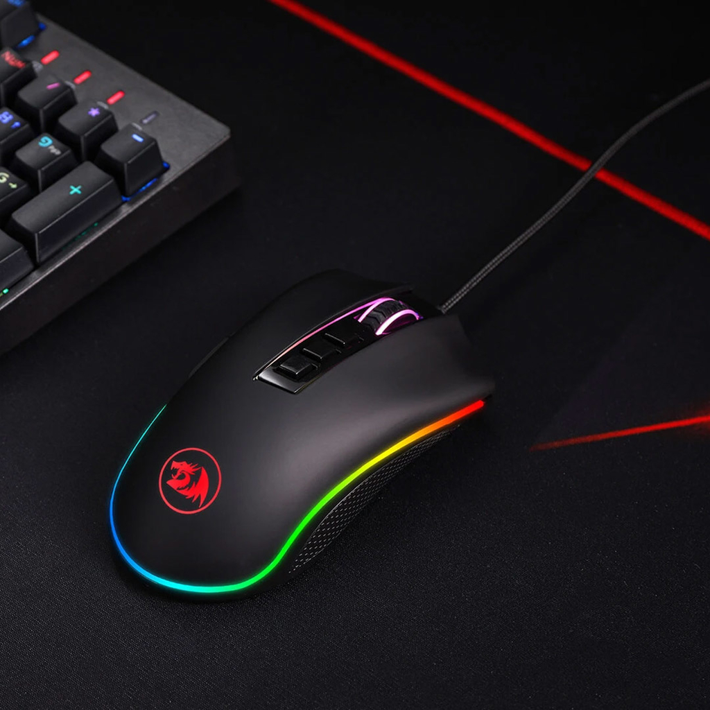 6950376750549 5 Mouse Gamer | Redragon Cobra M711 | Cable USB | 10 000 DPI | RGB | 7 Botones Programables - Imagen 5