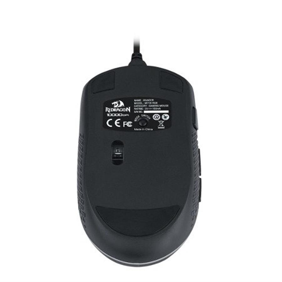 6950376783325 5 Mouse Gamer | Redragon Invader M719‑RGB | USB | 10 000 DPI | RGB | 7 Botones Programables | Sensor Óptico - Imagen 5