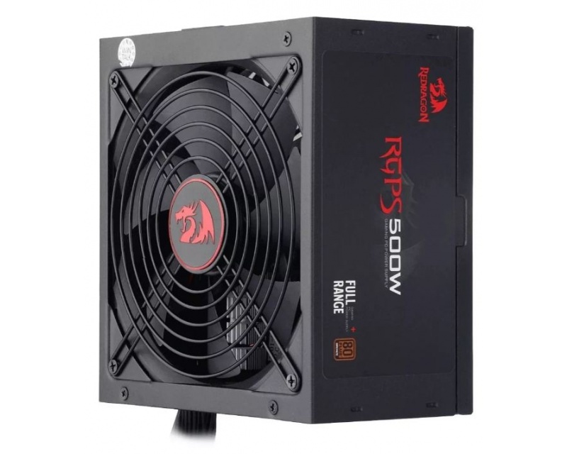 fuente-pc-500w-80-plus-certificada-redragon-rgps-500w-gc-ps001 (1) Fuente Gamer | Redragon RGPS-500W | 80 Plus | No Modular | GC-PS001 - Imagen 2