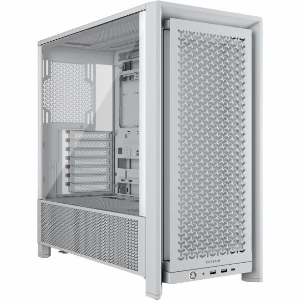 gabinete-corsair-4000d-frame-tg-white-cc9011291ww-0 Gabinete | Corsair | 4000D | Mid-Tower | TG | Full Modular | White | CC-9011291-W
