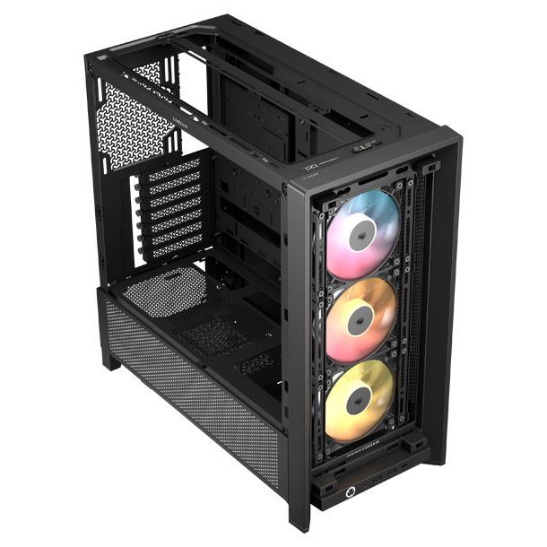 gabinete-corsair-frame-4000d-rs-3fan-argb-tg-black-cc9011296ww-3 Gabinete | Corsair | 4000D RS | Mid-Tower | TG | Fan x3 | Black | CC-9011312-WW - Imagen 2