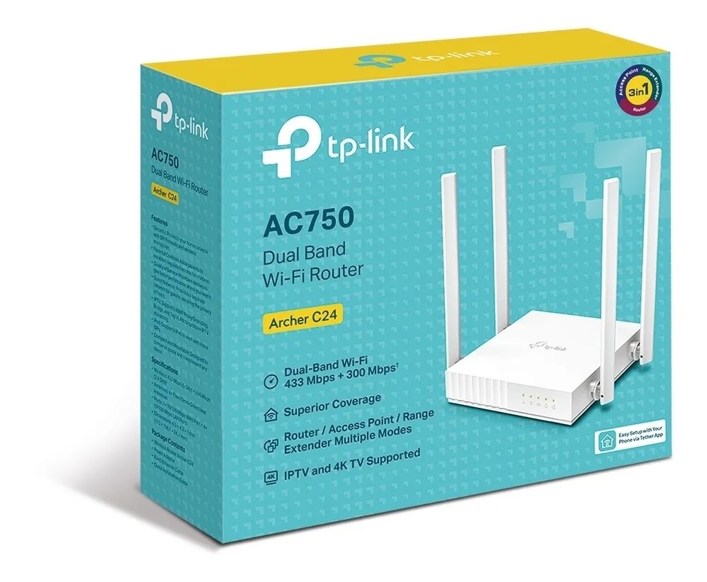 tp-link-archer-c24-ac750-4.webp TP-Link Archer C24 AC750 Router Inalámbrico Doble Banda - Imagen 2