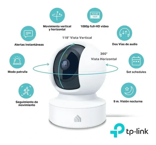 tp-link-tapo-c200-fotopoint3.webp Cámara IP TP-Link Tapo C200 | 1080p Full HD | WiFi | Interior 360º - Imagen 3