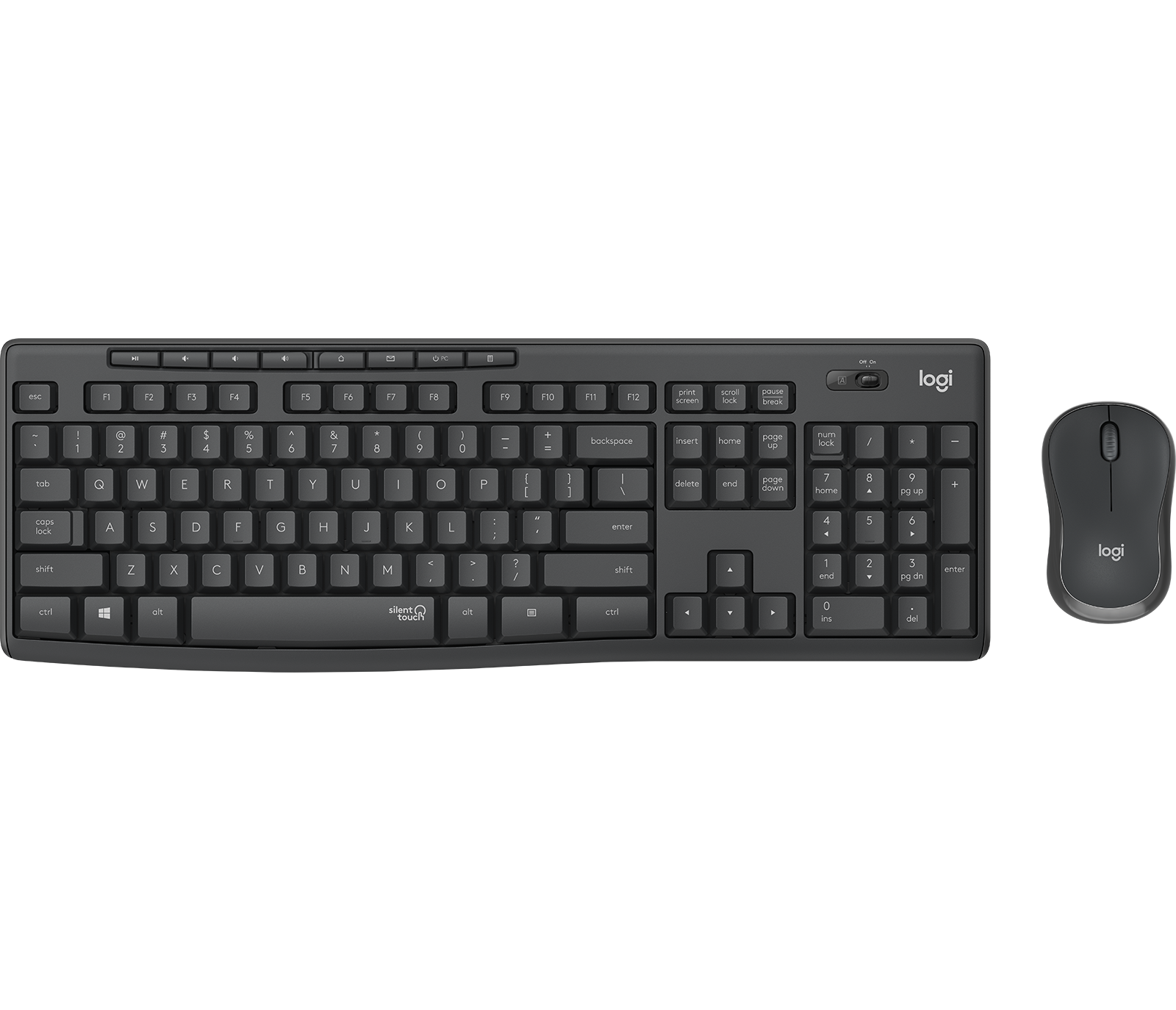 097855161055 1 Combo Teclado + Mouse Inalámbrico | Logitech MK295 Wireless Combo Negro | SilentTouch 2.4 GHz
