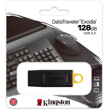 Pendrive Kingston DataTraveler Exodia 128GB | USB 3.2 | Negro DTX/128GB Pendrive Kingston DataTraveler Exodia 128GB | USB 3.2 | Negro DTX/128GB