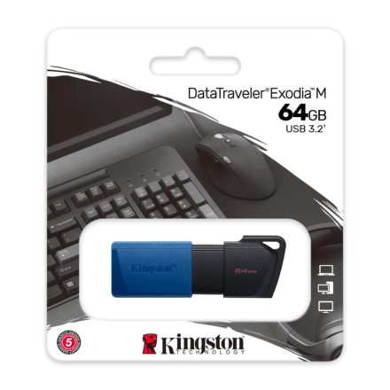 Pendrive Kingston DataTraveler Exodia 64GB | USB 3.2 | Azul Flash DTXM/64GB Pendrive Kingston DataTraveler Exodia 64GB | USB 3.2 | Azul Flash DTXM/64GB
