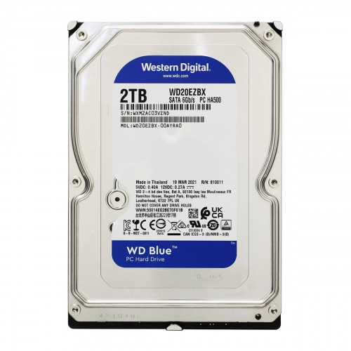 24096 Disco Interno HDD Western Digital Blue 2TB 3.5″ SATA III 6Gb/s | 64MB Caché | WD20EARZ | Rendimiento Confiable y Silencioso para PC y Almacenamiento Diario