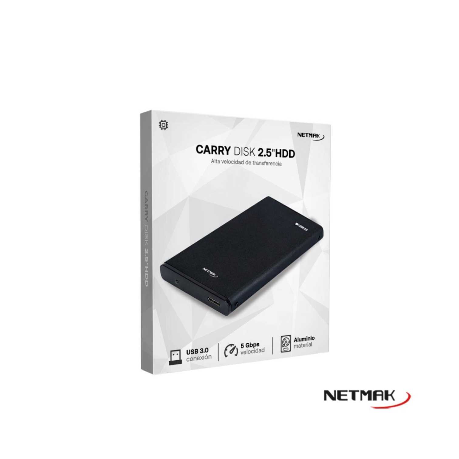 24639-1 Caja Externa Netmak NM-CASE-3 SATA 2.5" | Carry Disk USB 3.0 Alta Velocidad - Imagen 2