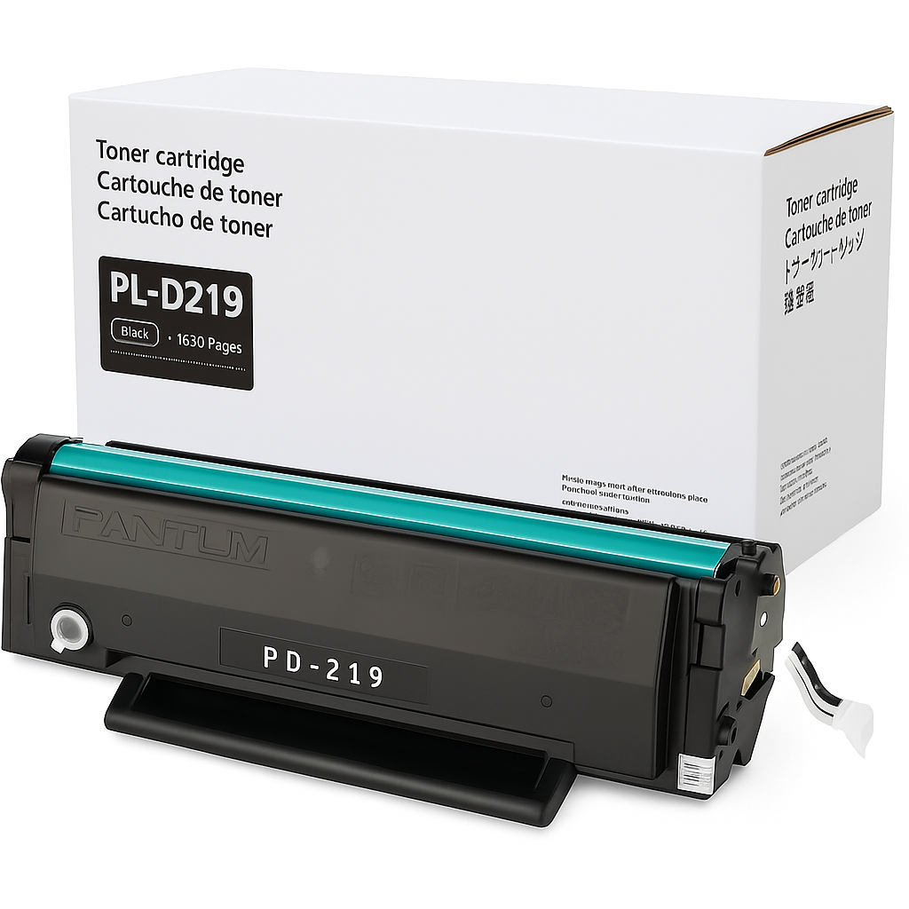 38af96f9-019c-44dc-984b-040533f526ee Tóner Pantum PL-D219 Negro | Compatible P2509 / M6559 | 1.600 Páginas | Caja Blanca | Alto Rendimiento