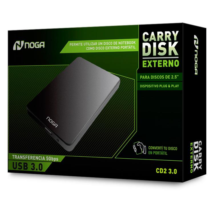 600_750-CD2-30-PACK Caja Externa Noganet UB2.5 USB 2.0 | Para Disco Rígido 2.5" Portátil | Carry Case - Imagen 2