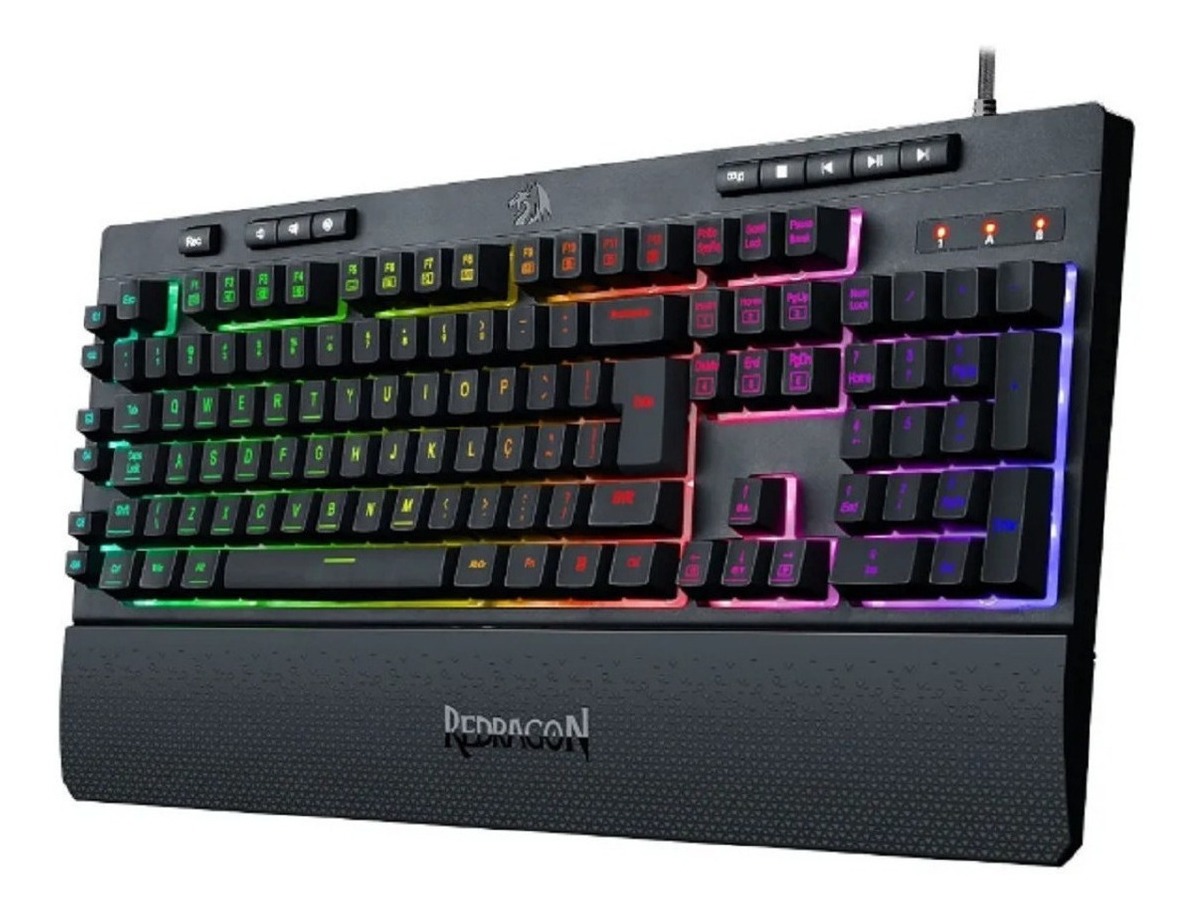641331-MLA47205944810_082021-F Teclado Gamer Redragon Shiva Black | Membrana Español | RGB K512RGB-1-SP - Imagen 3