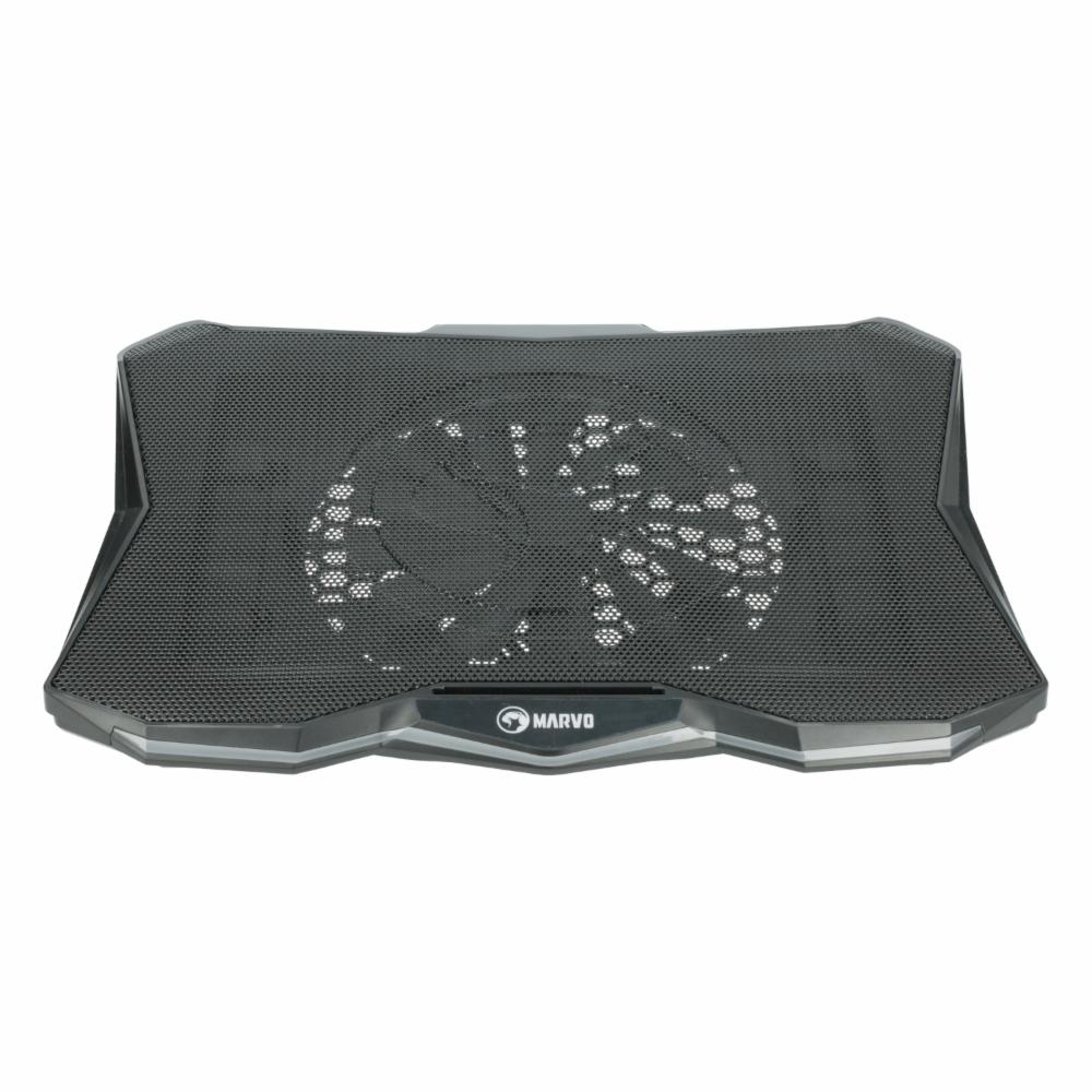 6932391921951 3 Base Cooler para Notebook | Marvo FN-40 | Soporte Ajustable | Ventilador 180 mm | RGB | USB Doble | Hasta 17″ - Imagen 3