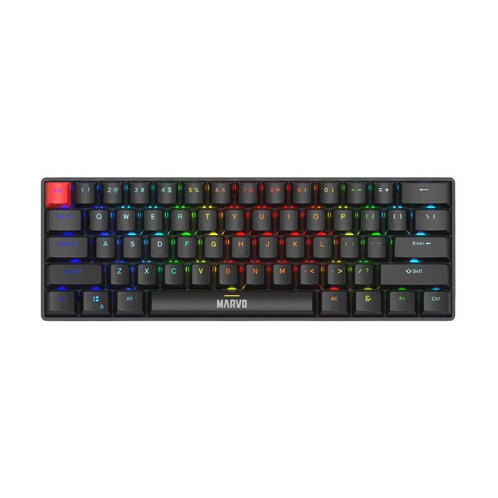 6932391937082 1 Teclado Gamer Mecánico | Marvo Saber 61 KG933G SP | 60% | USB Tipo-C | RGB | Español