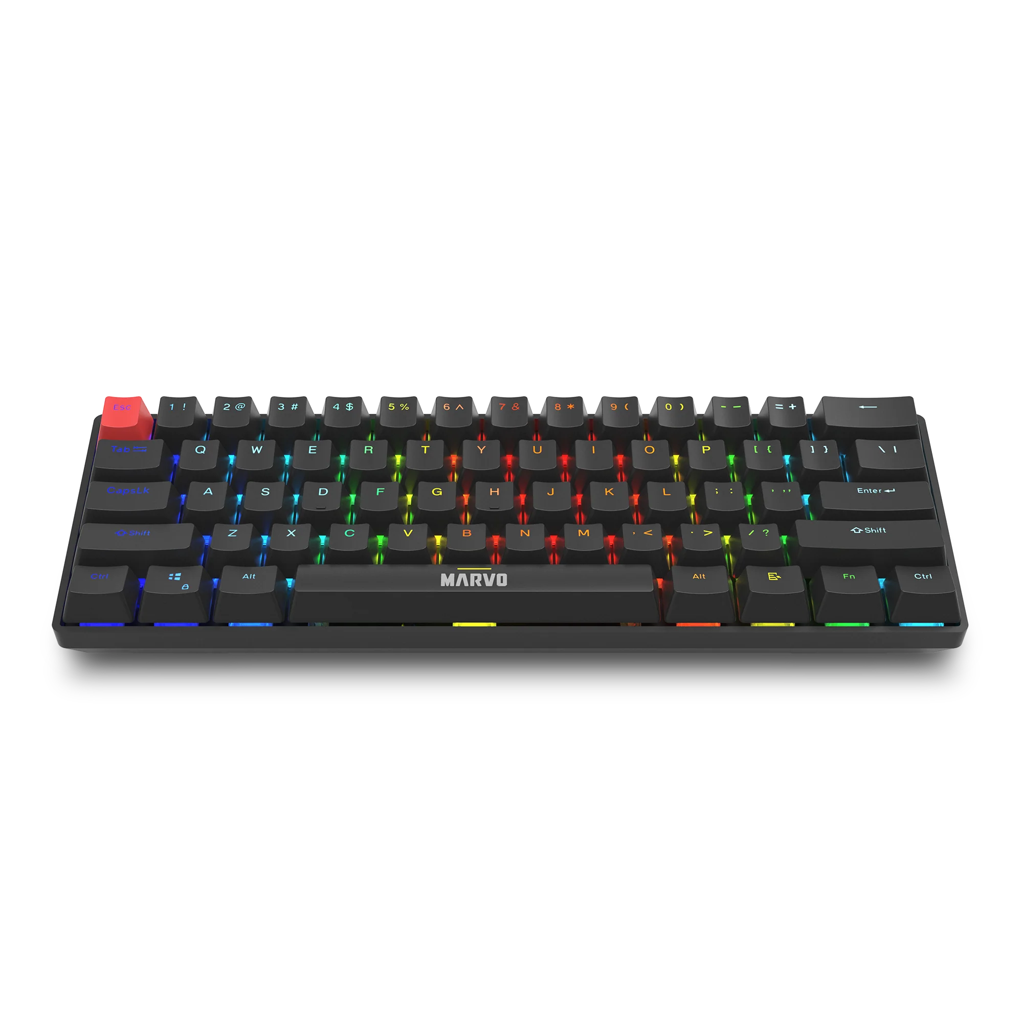 6932391937082 3 Teclado Gamer Mecánico | Marvo Saber 61 KG933G SP | 60% | USB Tipo-C | RGB | Español - Imagen 3