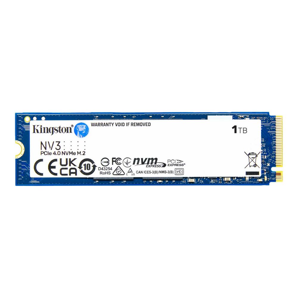 740617344790 1 Disco SSD Interno | Kingston NV3 1TB PCIe 4.0 NVMe M.2 SNV3S/1000G | 1 TB | Hasta 6000 MB/s Lectura | Formato M.2 2280