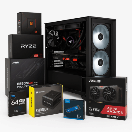 PC Gamer Ryzen 9 7950X | RX 7700 XT 12GB | 64GB DDR5 | SSD 1.5TB NVMe Pro