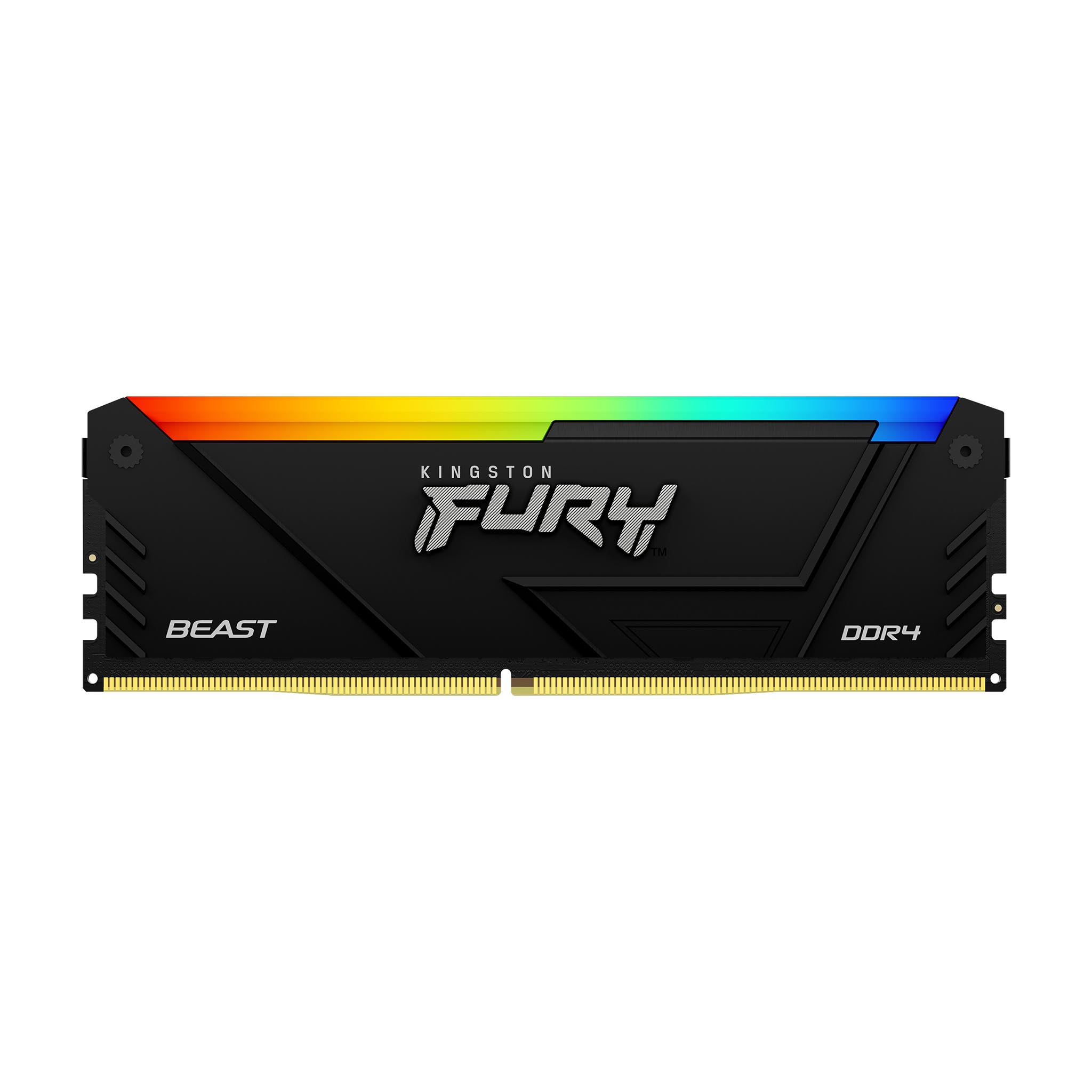 FURY_Beast_RGB_Black_DDR4_1-zm-lg Memoria RAM Kingston Fury Beast RGB 32GB DDR4 3200MHz UDIMM | Alto Rendimiento y Estilo Gamer - KF432C16BB2A/32