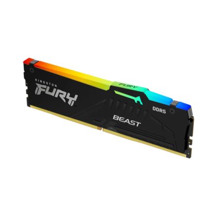 Memoria RAM Kingston Fury Beast RGB 32GB DDR5 5600MHz UDIMM | Alto Rendimiento y Estilo Gamer – KF556C40BBA-32