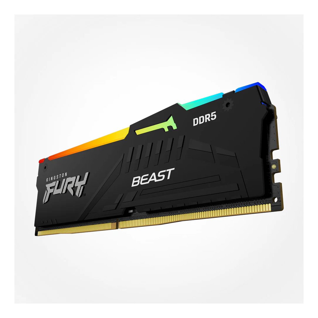 FuryDIMMRGB5_af18ee99-571f-4b29-856c-82d1ca2b7055_catalogo_sin_desborde Memoria RAM Kingston Fury Beast RGB 32GB DDR5 5600MHz UDIMM | Alto Rendimiento y Estilo Gamer - KF556C40BBA-32 - Imagen 2