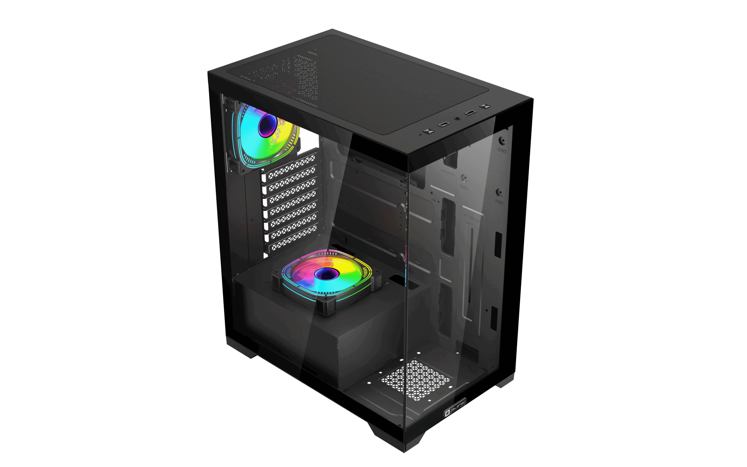 JT-X94B_1 Gabinete Gamer Jalatec JT-X94B | Fuente 750W 80 Plus Bronze | Vidrio Templado