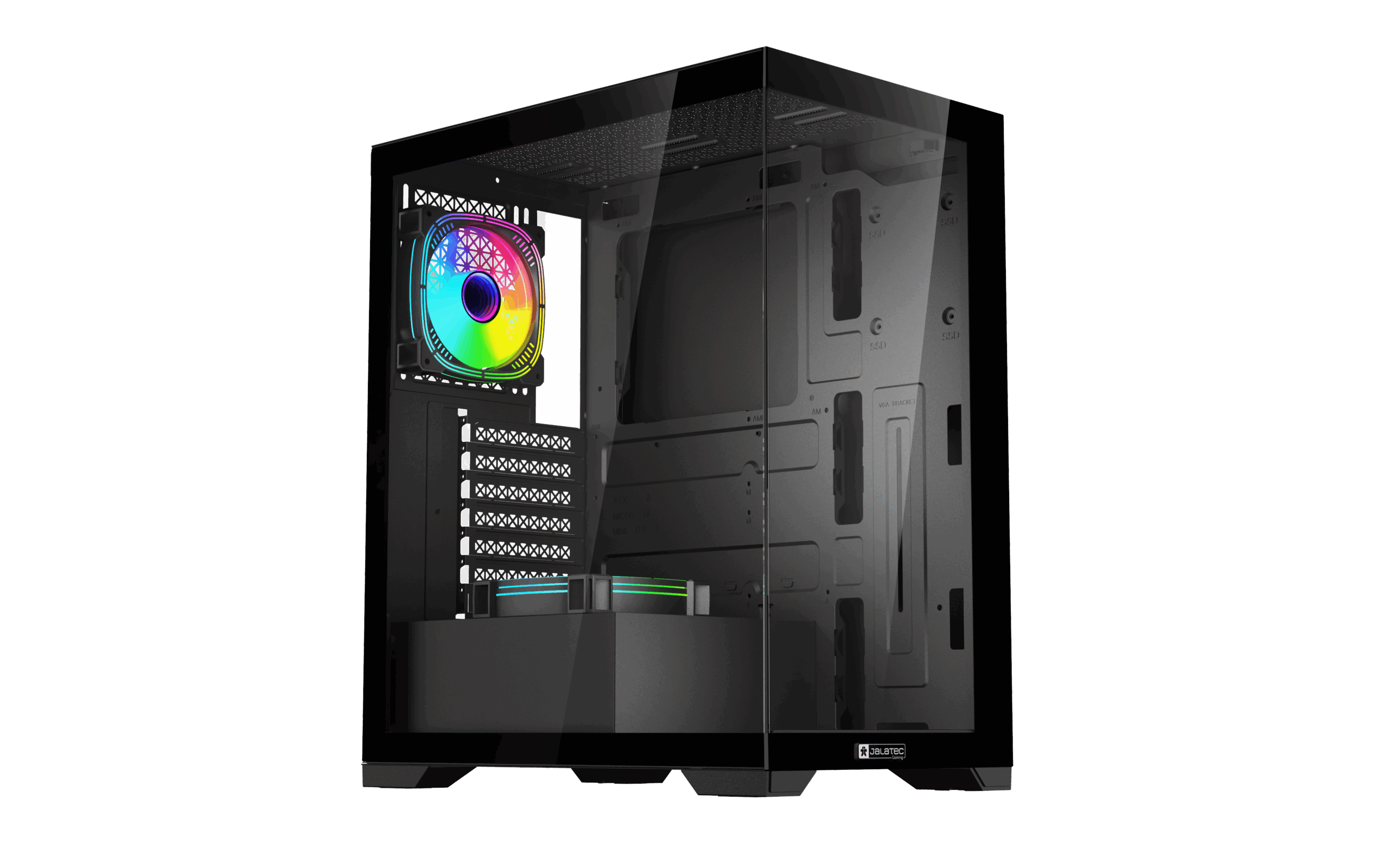 JT-X94B_2 Gabinete Gamer Jalatec JT-X94B | Fuente 750W 80 Plus Bronze | Vidrio Templado - Imagen 3