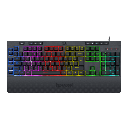 Teclado Gamer Redragon Shiva Black | Membrana Español | RGB K512RGB-1-SP