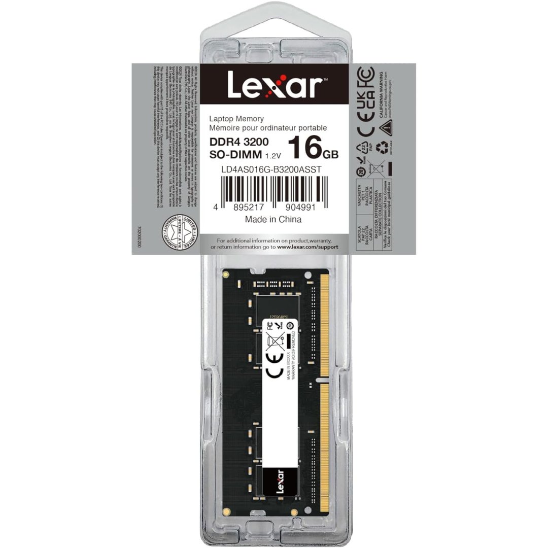 Lexar_16GB_DDR4_3200_2 Memoria RAM Lexar 16GB DDR4 3200MHz UDIMM | para PC de Escritorio | Alto Rendimiento y Estabilidad - LD4AU0016G-B3200GSST - Imagen 2