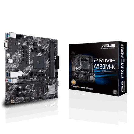 Motherboard Asus Prime A520M-K/CSM | AM4 | A520 | mATX | DDR4 | Para Ryzen Motherboard Asus Prime A520M-K/CSM | AM4 | A520 | mATX | DDR4 | Para Ryzen