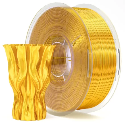 Filamento 3D PLA Silk Elegoo Dorado 1kg 1.75mm | Brillo metálico y detalle Filamento 3D PLA Silk Elegoo Dorado 1kg 1.75mm | Brillo metálico y detalle