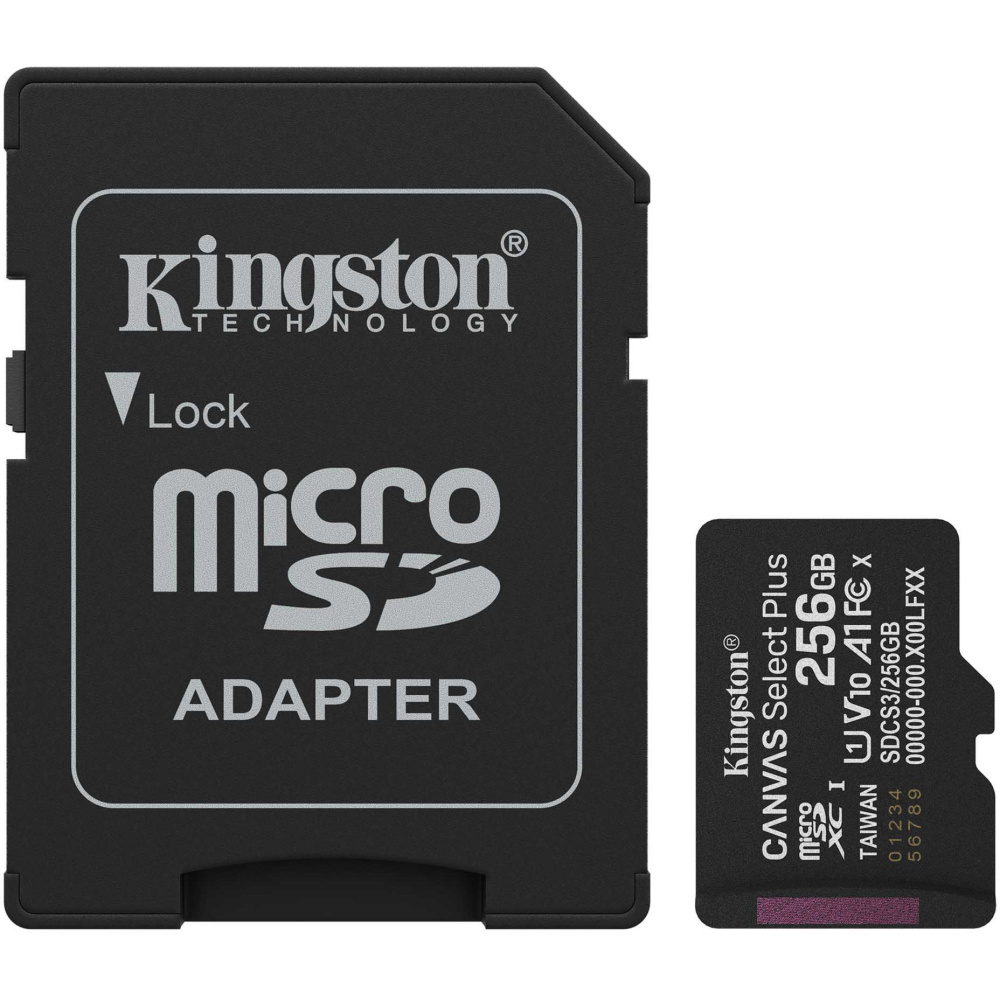 Tarjeta-microSD-Kingston-88-1000x1000 Memoria Micro SD Kingston Canvas Select Plus 256GB C10 | Para Celular y Cámara - Imagen 2