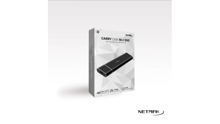 descarga (11) Caja Externa Netmak NM-CASE-5 USB-C 3.2 | Para SSD M.2 NGFF/SATA Portátil - Imagen 3
