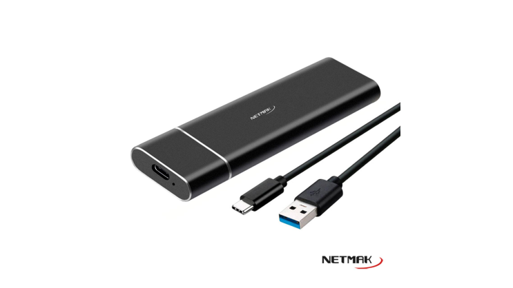 descarga (12) Caja Externa Netmak NM-CASE-5 USB-C 3.2 | Para SSD M.2 NGFF/SATA Portátil - Imagen 2