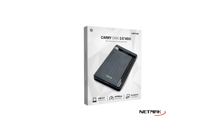 descarga (6) Caja Externa Netmak NM-CASE-2 SATA 2.5" | Carry Disk USB 2.0 Portátil - Imagen 2