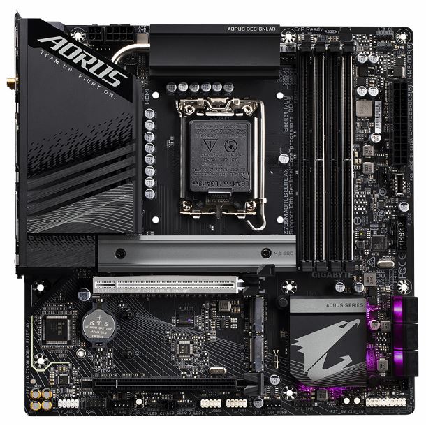 mother-gigabyte-z790m-aorus-elite-ax-ddr5-s1700-1 Motherboard Gigabyte Z790M AORUS ELITE AX | LGA1700 | DDR5 | PCIe 5.0 | WiFi 6E - Imagen 4