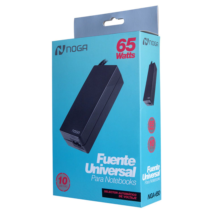 nga-650-pack-8ffd61d825afb91a2c17277969260921-1024-1024 Cargador Universal para Notebook Noga NGA-650 | 65W | 8 Conectores Intercambiables | Compatible con Múltiples Marcas 💻⚡ - Imagen 2
