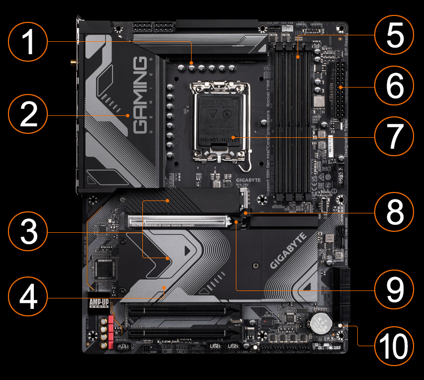 specsmall01 Motherboard Gigabyte Z790 Eagle AX | LGA1700 | DDR5 | PCIe 5.0 | WiFi 6 - Imagen 3