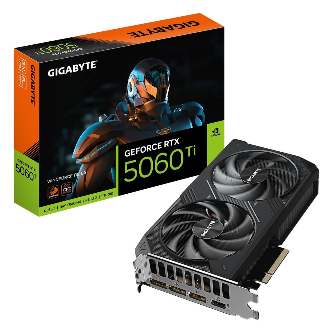 10_714DnFqUk1L._AC_SL1500__1080 Placa de Video | Gigabyte GeForce RTX 5060 Ti WINDFORCE OC 8GB GDDR6 | PCIe 4.0 | HDMI 2.1a + DP 1.4a | GV-N5060TWF2OC-8GD