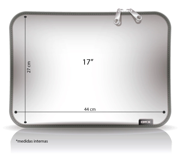17-medidas1-9337b1a598d51542fb16871856121240-1024-1024 Funda para Notebook CDTEK 17” Roja | Neoprene Protectora | Doble Cierre - Imagen 3