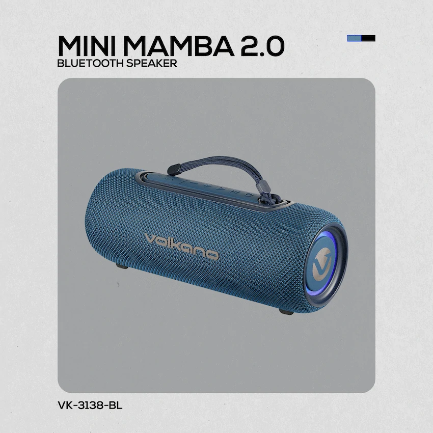 358522 Parlante Bluetooth Portátil Volkano Mini Mamba 2.0 IPX5 Azul | VK-3138-BL - Imagen 10