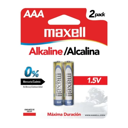 Pilas Alcalinas Maxell AAA x2 | 1.5V | Maximum Power | Display/Blister Pilas Alcalinas Maxell AAA x2 | 1.5V | Maximum Power | Display/Blister